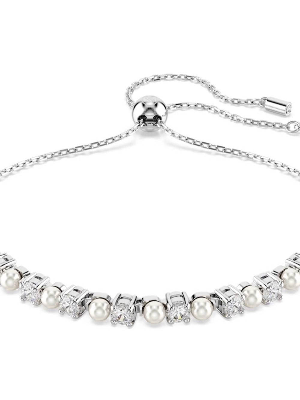 NEW 100% Authentic SWAROVSKI White Crystal Pearls Matrix Tennis Bracelet 5689633 - Picture 5 of 8